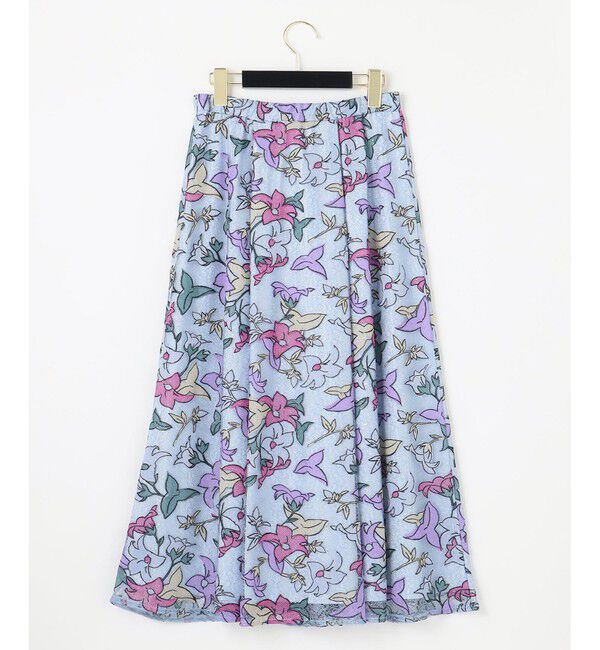 GRACE CONTINENTAL「ラメチュール刺繍フレアスカート」|スカート|