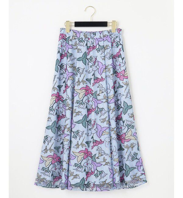 GRACE CONTINENTAL「ラメチュール刺繍フレアスカート」|スカート|