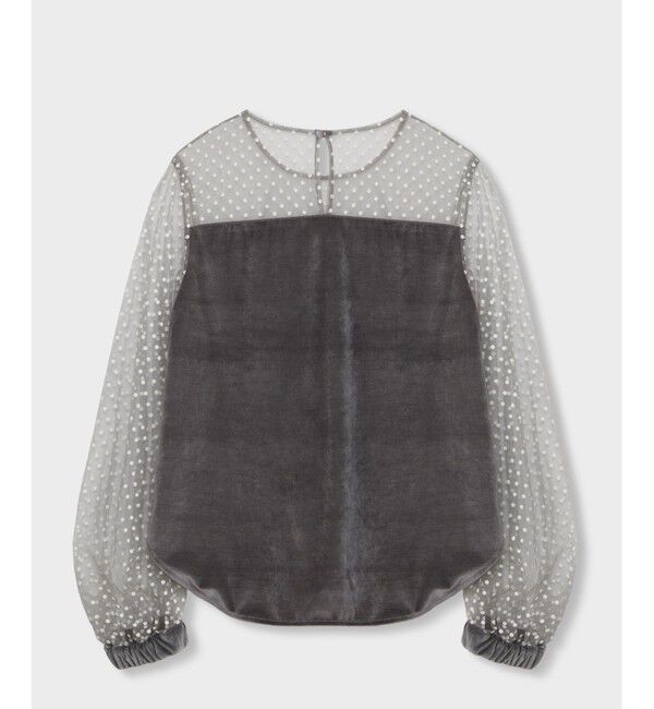 Grace Class「フロッキーチュールコンビトップ」|Tシャツ・カットソー|