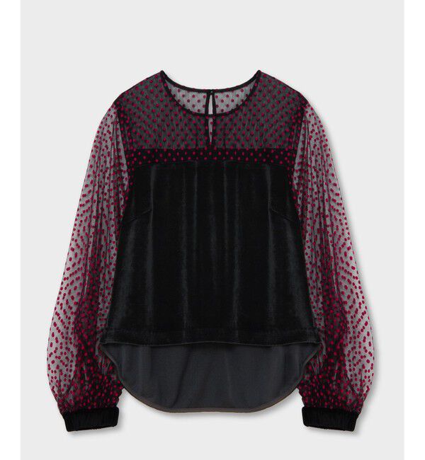 Grace Class「フロッキーチュールコンビトップ」|Tシャツ・カットソー|