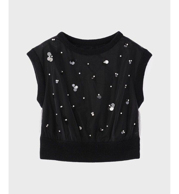 GRACE CONTINENTAL「チュール刺繍ニットトップ」|その他|