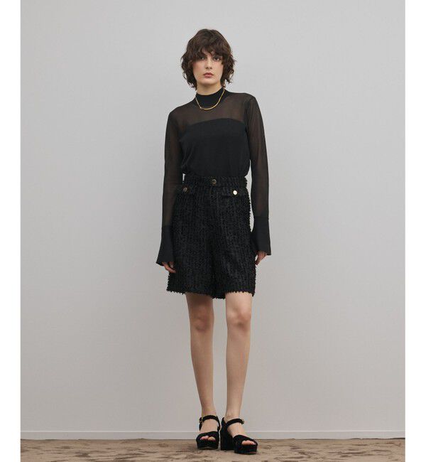 GRACE CONTINENTAL「シアーハイネックニットトップ」|その他|