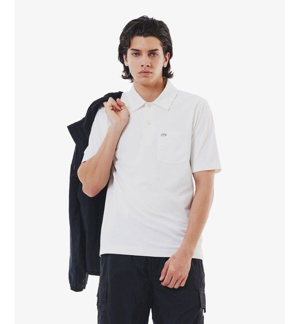 LACOSTE「速乾ストレッチシングルジャージポロシャツ」|ポロシャツ|ホワイト