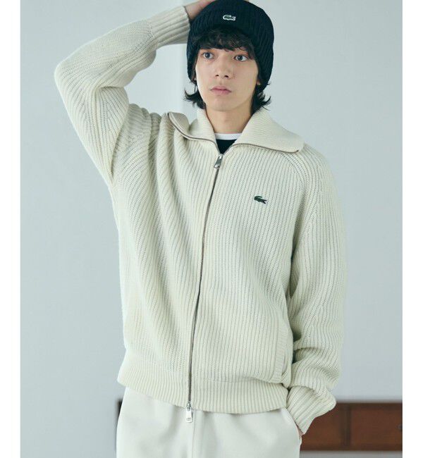 LACOSTE「ミドルゲージハイネックジップウールセーター / ドライバーズニット」|ニット・セーター|