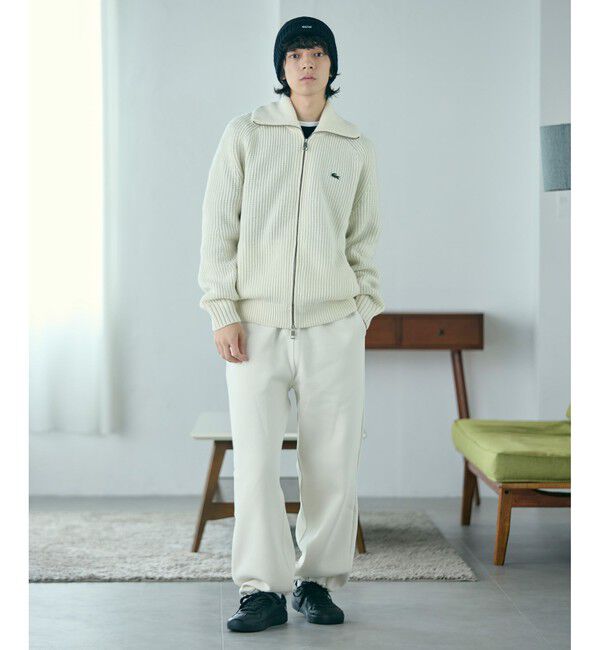 LACOSTE「ミドルゲージハイネックジップウールセーター / ドライバーズニット」|ニット・セーター|