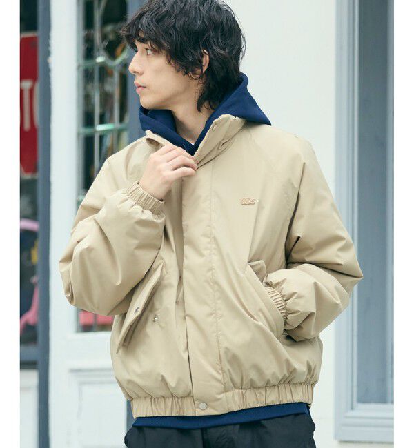 LACOSTE「撥水 防風 パデッド ボリュームテクニカルナイロンブルゾン」|ダウン|