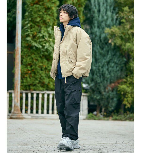 LACOSTE「撥水 防風 パデッド ボリュームテクニカルナイロンブルゾン」|ダウン|