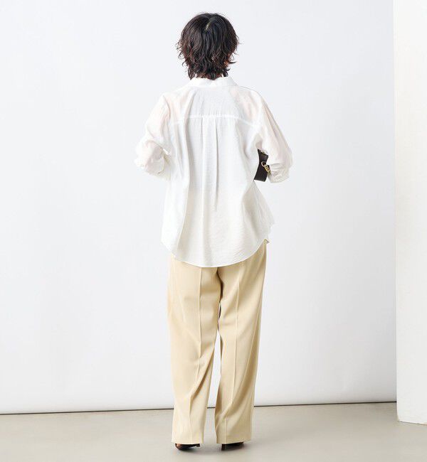 NOLLEY'S sophi「《セットアップ対応》シアーローン２WAYシャツ」|シャツ・ブラウス|