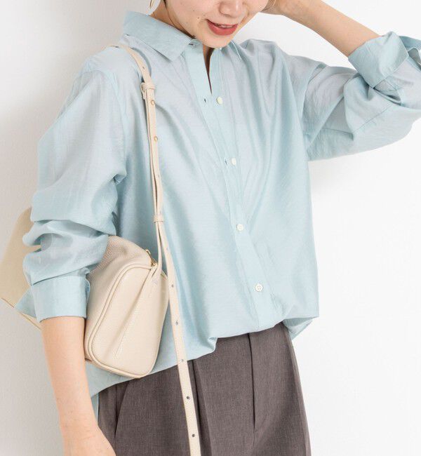 NOLLEY'S sophi「《セットアップ対応》シアーローン２WAYシャツ」|シャツ・ブラウス|