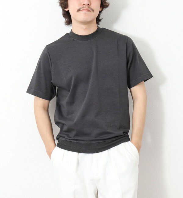 NOLLEY'S goodman「《ビジカジ対応》セミシルケットスムース ボーダードレスTシャツ 25SS」|Tシャツ・カットソー|