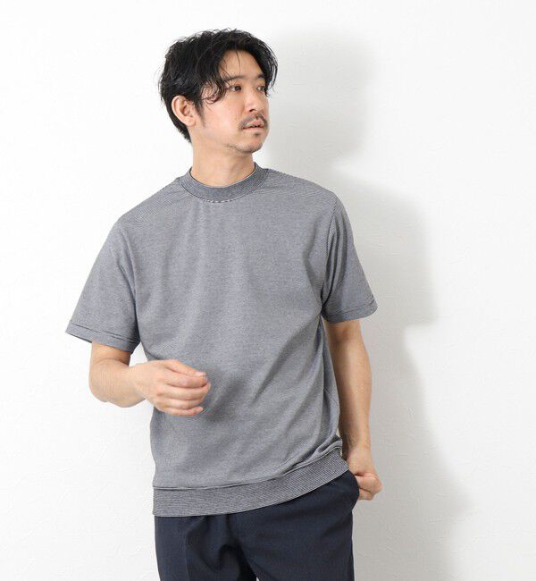 NOLLEY'S goodman「《ビジカジ対応》セミシルケットスムース ボーダードレスTシャツ 25SS」|Tシャツ・カットソー|