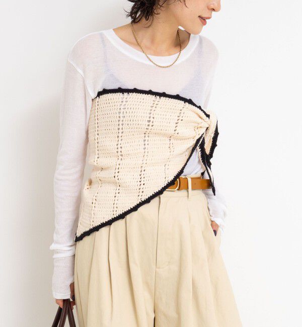 Laraaji「《手洗い可能》かぎ編み針三角ストール」|ニット・セーター|