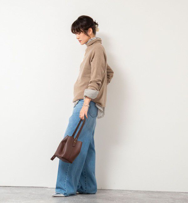 Rie Miller「【WEB&一部店舗限定】PUREカシミヤタートルネックニット」|ニット・セーター|