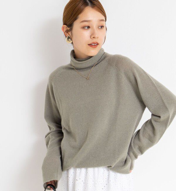 Rie Miller「【WEB&一部店舗限定】PUREカシミヤタートルネックニット」|ニット・セーター|