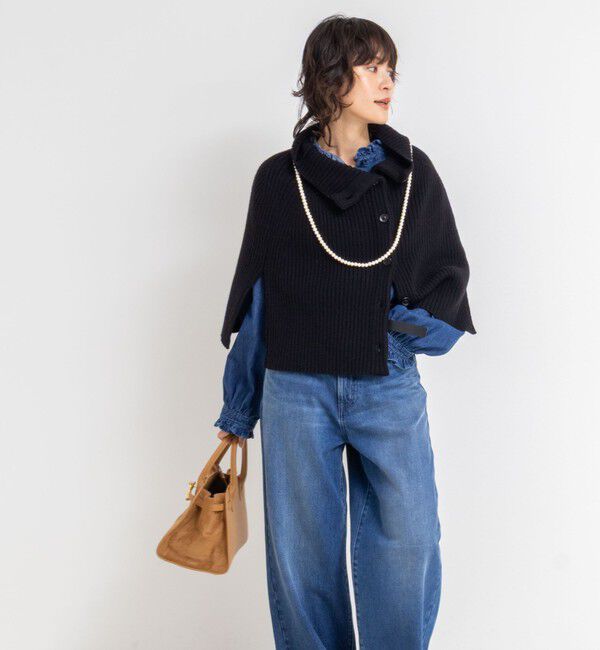NOLLEY'S「《手洗い可能》2WAYニットポンチョ」|ニット・セーター|