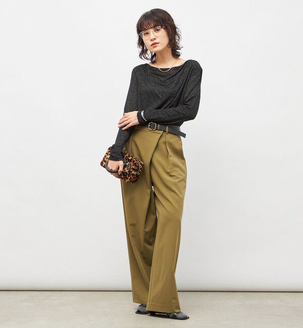 NOLLEY'S sophi「ウォッシャブルカシミヤシルクシアーラメドレープロンT」|Tシャツ・カットソー|