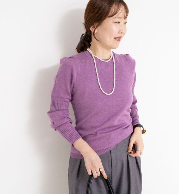 NOLLEY'S sophi「【MARILYN MOON/マリリーンムーン】14G wool modern sleeve top」|ニット・セーター|