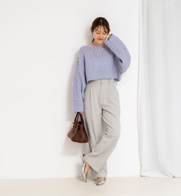 NOLLEY'S sophi「【WALANCE/ワランス】wool mohair cable cropped cardigan」|カーディガン|