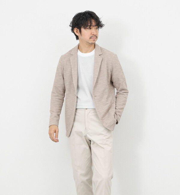 Stutostein「《ビジカジ対応》ツィードジャージーテーラーCD 26SS」|カーディガン|