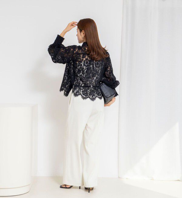 NOLLEY'S「ウォッシャブルレースシャツ」|シャツ・ブラウス|