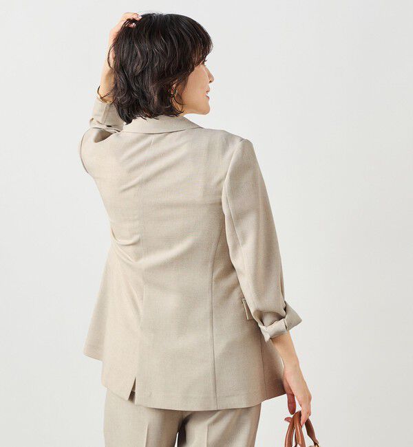 NOLLEY'S sophi「《セットアップ対応》ウォッシャブルスラブオックスダブルジャケット」|テーラードジャケット|