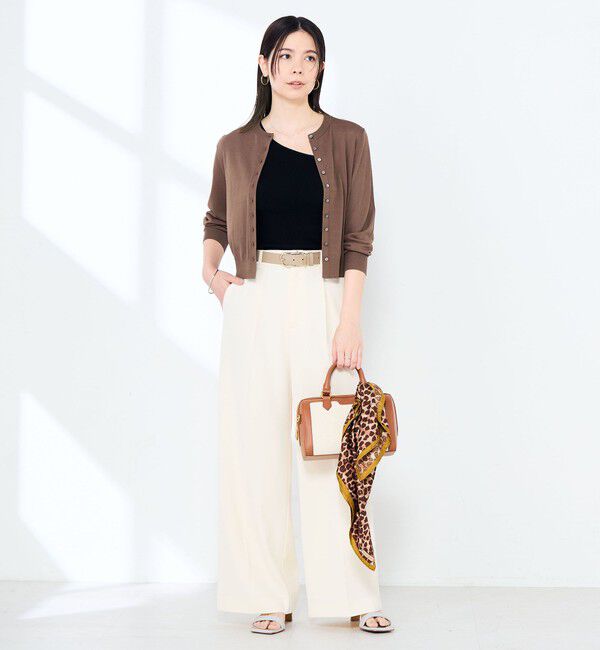 NOLLEY'S sophi「《手洗い可能/アンサンブル対応》マルチファンクションハイゲージクルーネックカーディガン」|カーディガン|