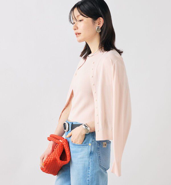 NOLLEY'S sophi「《手洗い可能/アンサンブル対応》マルチファンクションハイゲージクルーネックカーディガン」|カーディガン|