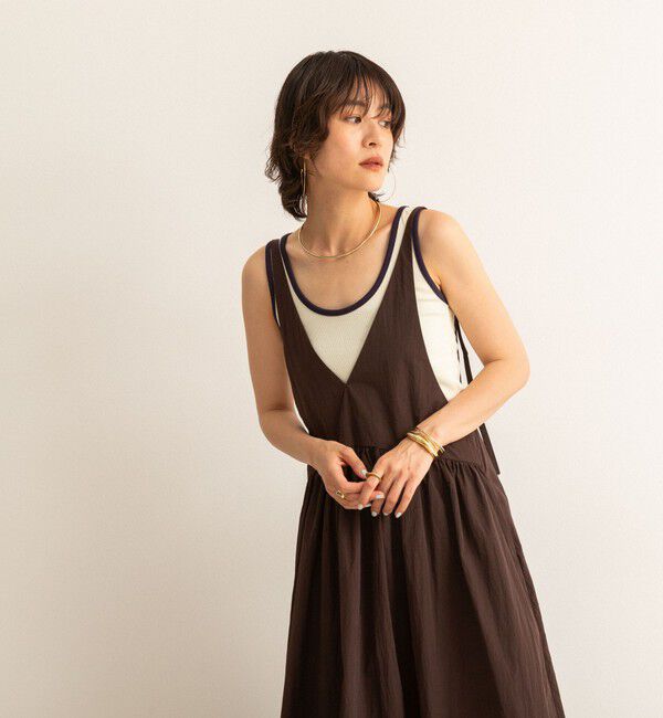 MAQWEL「【追加】【MAQWEL/マクウェル】ウォッシャブルソフトタフタワンピース」|ワンピース|