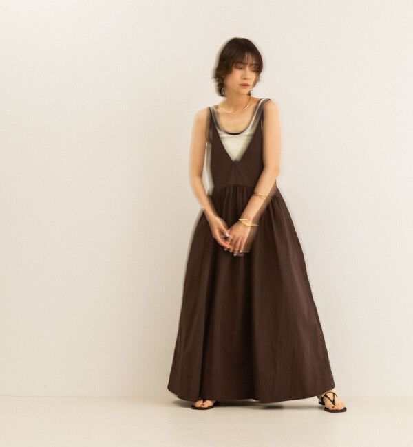 MAQWEL「【追加】【MAQWEL/マクウェル】ウォッシャブルソフトタフタワンピース」|ワンピース|