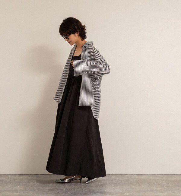 MAQWEL「【追加】【MAQWEL/マクウェル】ウォッシャブルソフトタフタワンピース」|ワンピース|