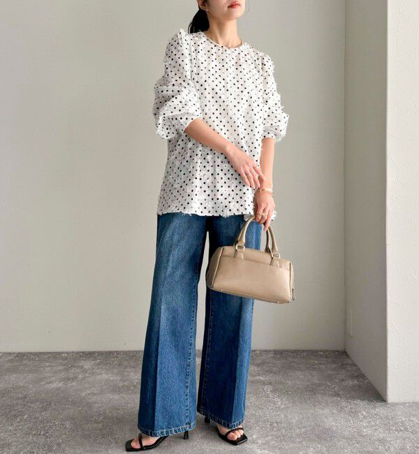 fredy emue「3D刺繍ドットチュニックブラウス」|シャツ・ブラウス|