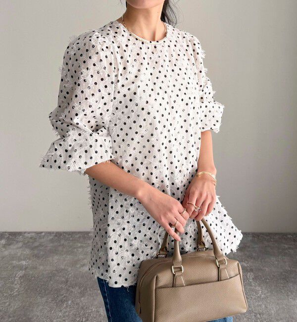 fredy emue「3D刺繍ドットチュニックブラウス」|シャツ・ブラウス|