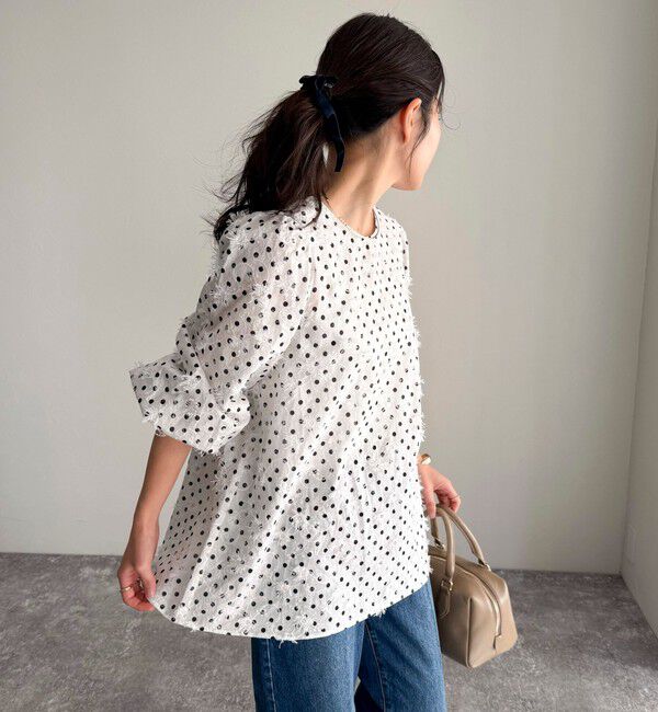 fredy emue「3D刺繍ドットチュニックブラウス」|シャツ・ブラウス|