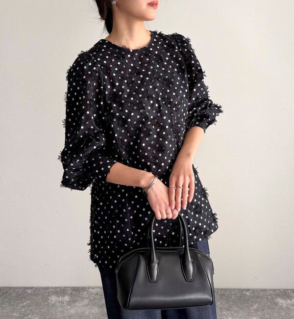 fredy emue「3D刺繍ドットチュニックブラウス」|シャツ・ブラウス|