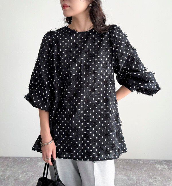 fredy emue「3D刺繍ドットチュニックブラウス」|シャツ・ブラウス|