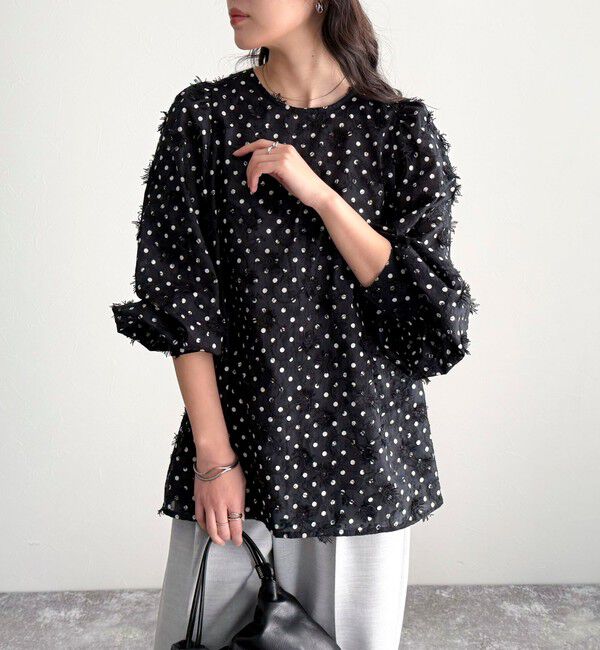 fredy emue「3D刺繍ドットチュニックブラウス」|シャツ・ブラウス|