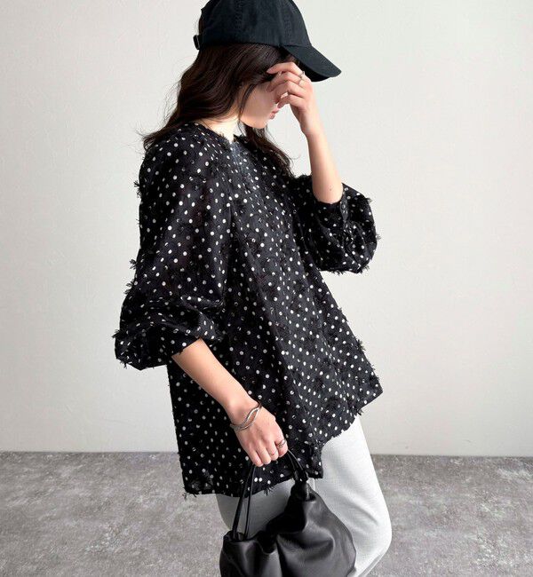 fredy emue「3D刺繍ドットチュニックブラウス」|シャツ・ブラウス|