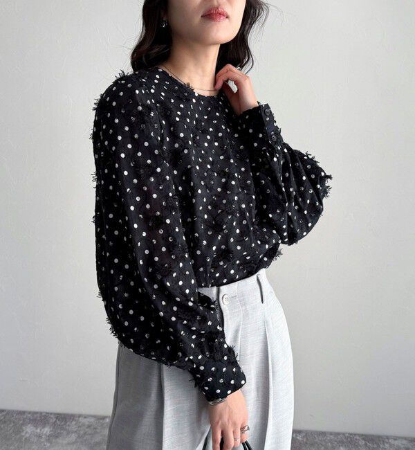 fredy emue「3D刺繍ドットチュニックブラウス」|シャツ・ブラウス|