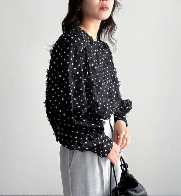 fredy emue「3D刺繍ドットチュニックブラウス」|シャツ・ブラウス|