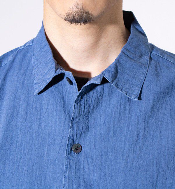 GLOSTER「【GLOSTER/グロスター】コットンピグメントショーツスリーブシャツ オーバーシャツ」|シャツ・ブラウス|