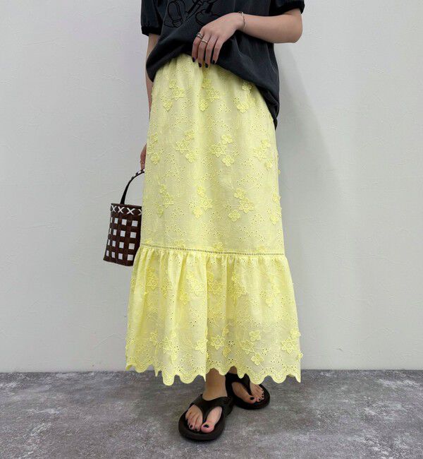 fredy emue「コットンレースギャザースカート」|スカート|