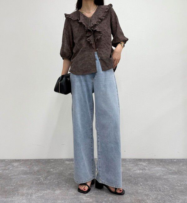 fredy emue「レースフリルカラーブラウス」|シャツ・ブラウス|