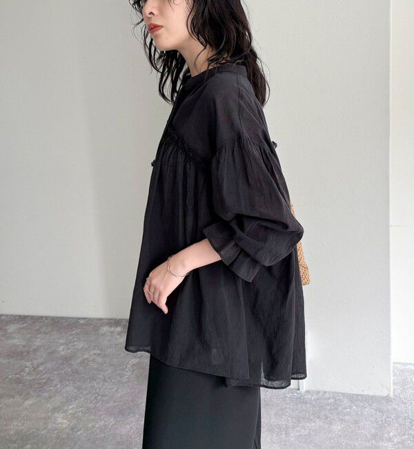 fredy emue「コットンギャザーオーバーブラウス」|シャツ・ブラウス|