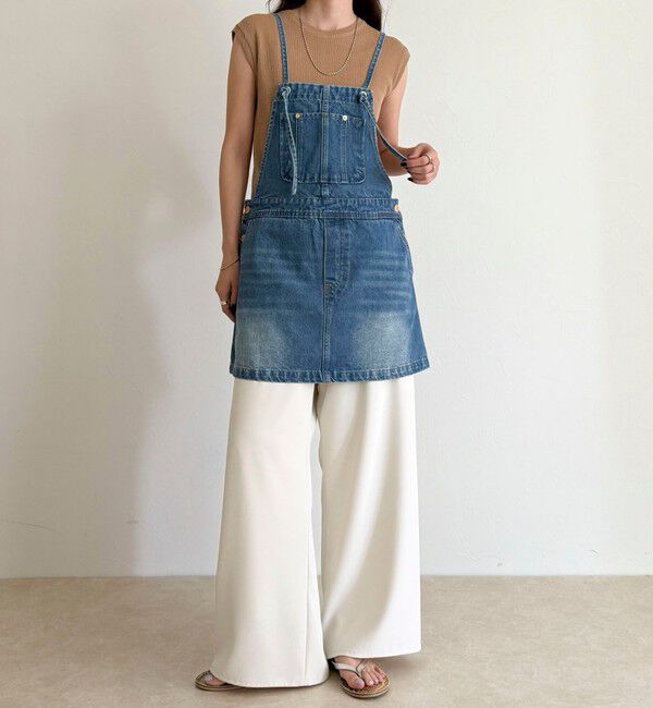 fredy emue「デニムサロペットチュニック」|オールインワン|