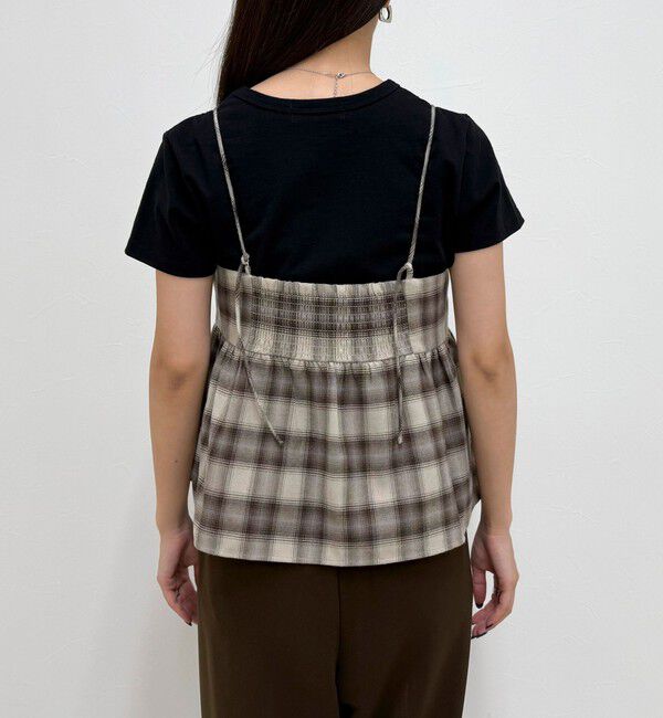 fredy emue「オンブレーチェックキャミビスチェ」|キャミソール|