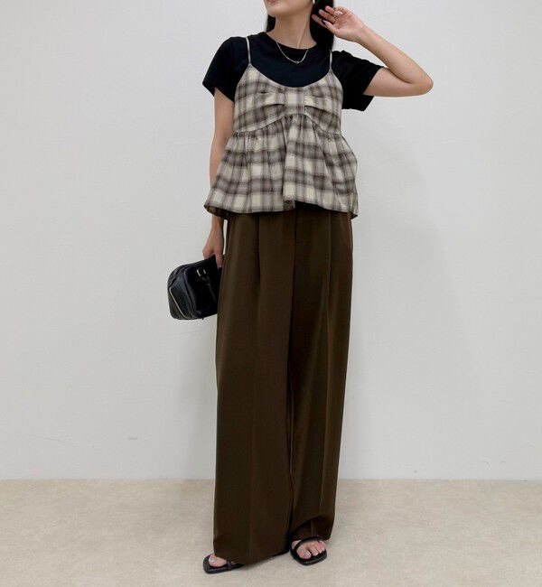 fredy emue「オンブレーチェックキャミビスチェ」|キャミソール|