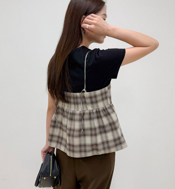 fredy emue「オンブレーチェックキャミビスチェ」|キャミソール|