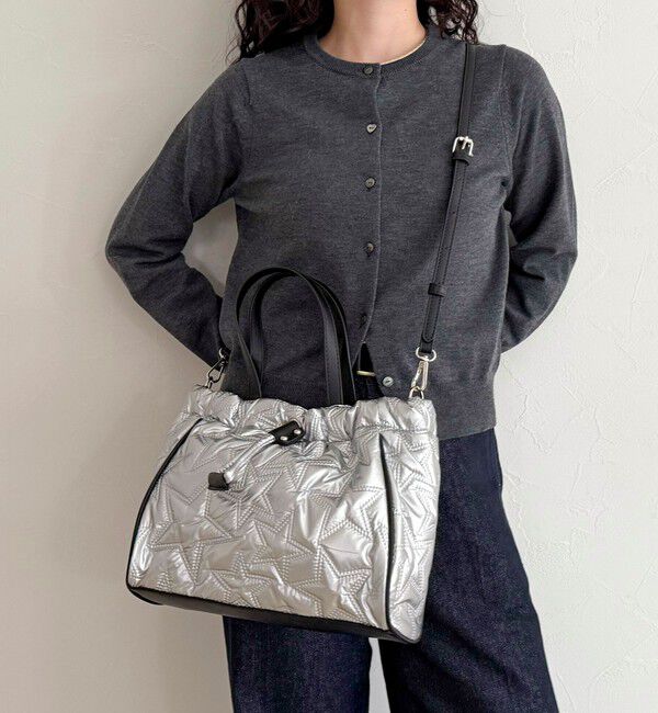 fredy emue「星キルトスクエアトートバッグ」|ショルダー・メッセンジャー|シルバー