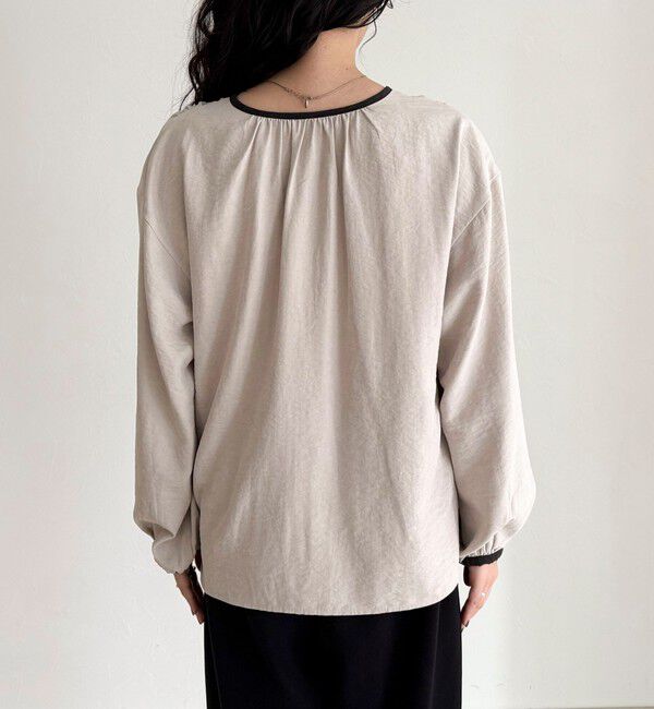 fredy emue「起毛パイピングギャザーブラウス」|シャツ・ブラウス|