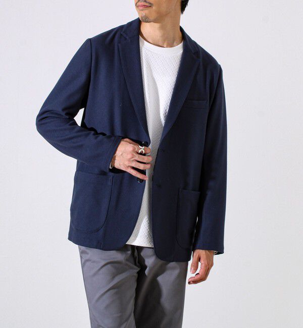 GLOSTER「【オンオフ兼用の大人カジュアルジャケット】両面起毛 ストレッチジャケット」|テーラードジャケット|